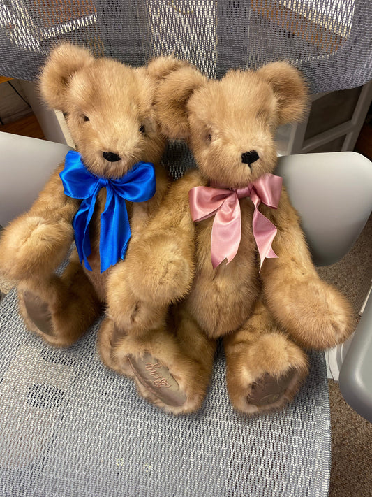 February Recycled Mink Teddy Bears