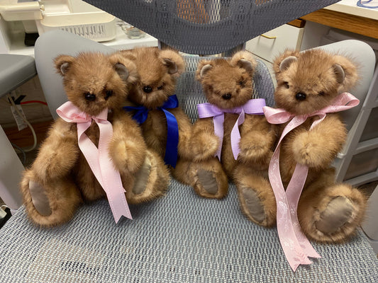 Creating 4 mink Teddy Bears from a stole