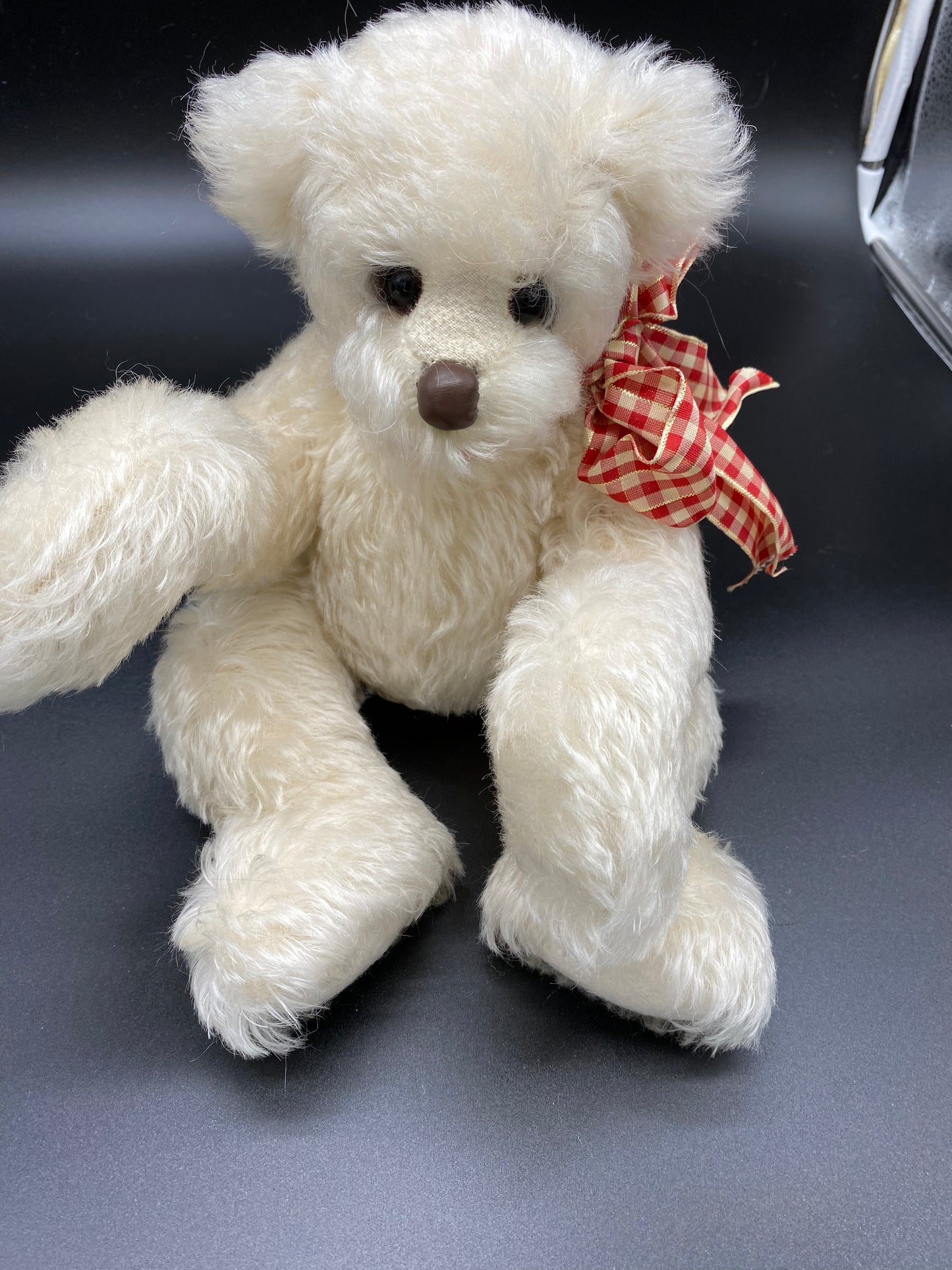 White jointed Mohair Teddy Bear
